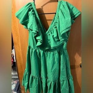 kelly green dress from shein